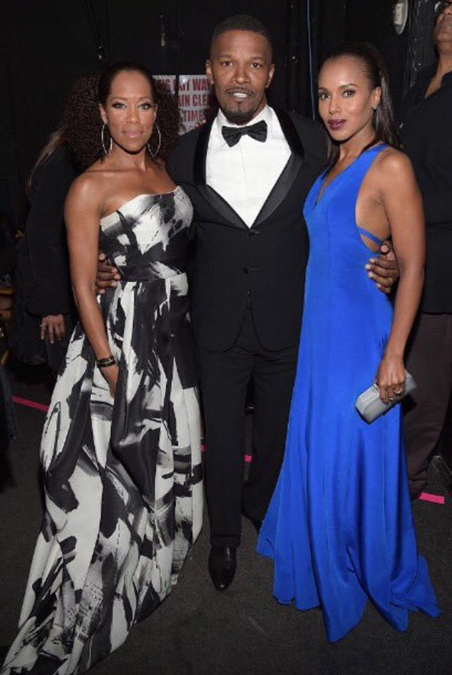 kerry washington reunites with ray co stars jamie foxx and regina